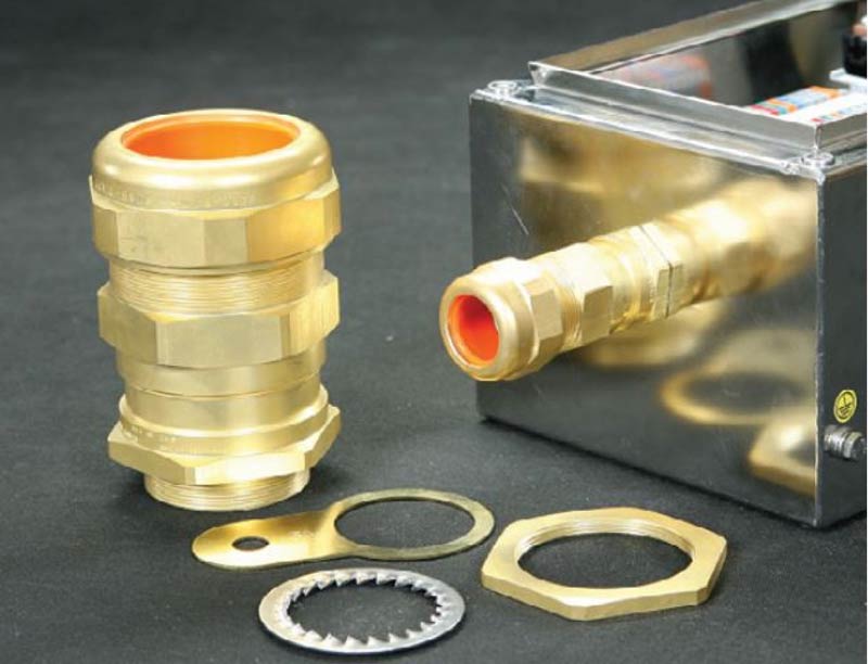 Brass material double compression cable gland