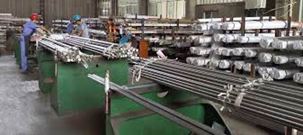 Austenitic stainless steel cable gland rod in workshop