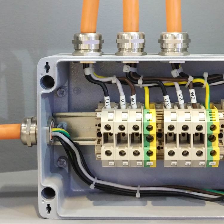 Cable glands in electrical enclosures