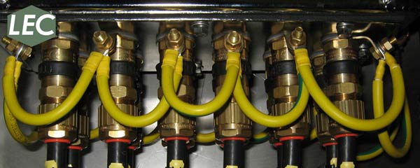 Brass cable gland in hazardous area