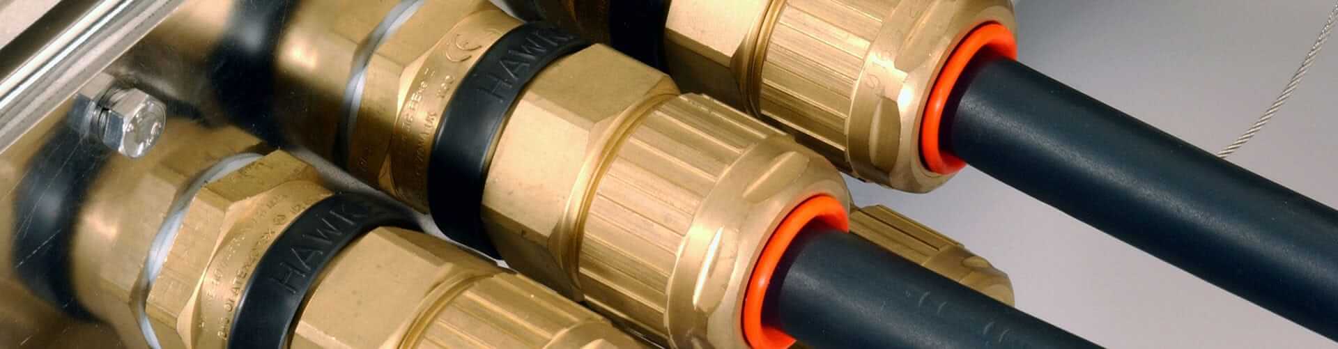 brass cable glands used in electrical applications